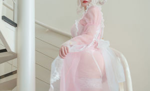 [Net Red COSER] Anime Blogger Ogura Chiyo w - Criada rosa transparente