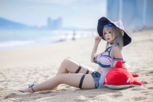 [Cosplay] Blogger anime Sakuraro sauce w - Skadi Swimsuit