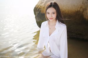 Tang Qier il "바닷가 흰 셔츠 + 짧은 치마 시리즈"[美 媛 馆 MyGirl] VOL.259